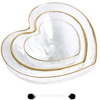 Japanse Creatieve Kom Ins Fruit Slakom Clear Hart Kom Kristallen Glazen Kom Kleurrijke Desserts Suit