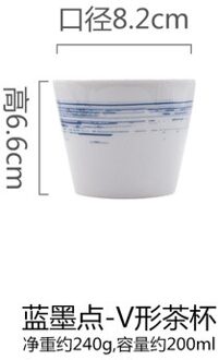 Japanse Handgeschilderde Hand-Gekleurde Thee Kopje Water Cup Retro Japanse Keuken En Stijl Restaurant Cup Kleine Verse cup