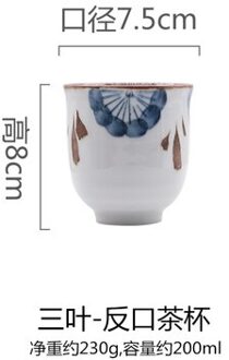 Japanse Handgeschilderde Hand-Gekleurde Thee Kopje Water Cup Retro Japanse Keuken En Stijl Restaurant Cup Kleine Verse cup