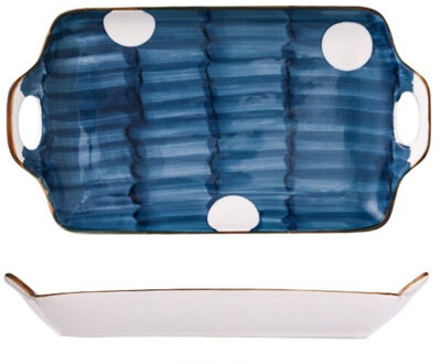 Japanse Handgeschilderde Keramische Plaat Westerse Steak Plaat Dessert Plaat Pizza Plaat Huishouden Schotel Sushi Plaat Fruitschaal Binaural maan Night