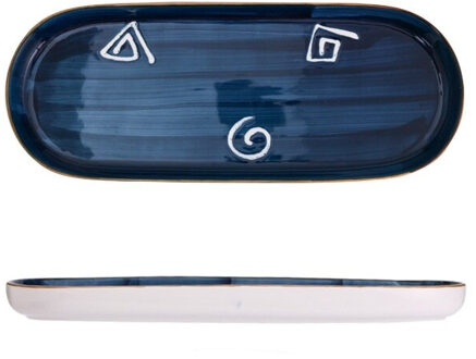 Japanse Handgeschilderde Keramische Plaat Westerse Steak Plaat Dessert Plaat Pizza Plaat Huishouden Schotel Sushi Plaat Fruitschaal ovaal Huoying