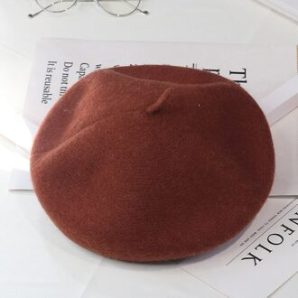 Japanse Herfst Winter Koreaanse Mode Wol Baret Vrouwen Hoed Retro Wollen Schilder Hoed Britse Art Bud Hoed Vrouwen barette Hoed Bruin
