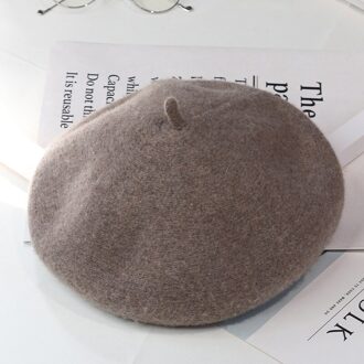 Japanse Herfst Winter Koreaanse Mode Wol Baret Vrouwen Hoed Retro Wollen Schilder Hoed Britse Art Bud Hoed Vrouwen barette Hoed khaki