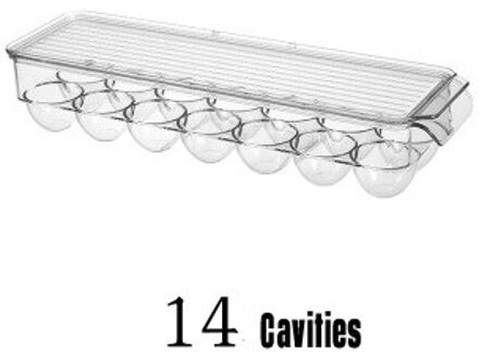 Japanse HUISDIER 21 Grid Eierdoos Koelkast Opbergrek met Deksel Eieren Holder Thuis Organizer Scherper Koelkast Container Keuken Tool 14 Cavities