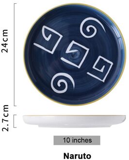 Japanse Keramische Plaat Porselein Servies Sushi Fruit Salade Dessertbord Dienblad Decoratie Kerst Plaat 10 Naruto