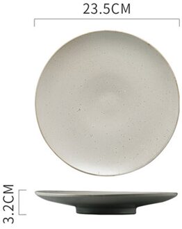 Japanse Keramische Servies Schotel Grote Plaat Grote Size Huishouden Grote Maat Ontbijt Plaat Retro Ondiepe Vis Plaat Commerciële