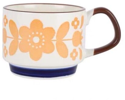 Japanse Keramische Vintage Koffie Mok Creatieve Stapelbaar Sap Mok Kantoor Theekopje Eenvoudige Huishoudelijke Ontbijt Melk Cup Drinkware