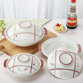 Japanse Kleine Braadpan Geel Gestoofde Kip Keramische Kookpan Speciale Rijst Noodle Open Fire Hoge Temperatuur Koreaanse Stijl Pan 21cm