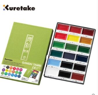 Japanse Kuretake Effen Aquarel Verf Set Chinese Schilderen Pigment Originele Llustration 36 Kleuren Acuarelas Art Supplies 18kleur