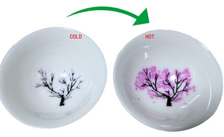 Japanse Magic Sakura Cup Koude Temperatuur Kleur Veranderende Bloem Display Sake Cup Keramische Kung Fu Thee Kopje Thee Kom heet-change 3
