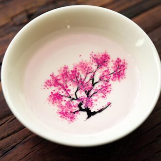 Japanse Magic Sakura Cup Koude Temperatuur Kleur Veranderende Bloem Display Sake Cup Keramische Kung Fu Thee Kopje Thee Kom Kop # G30