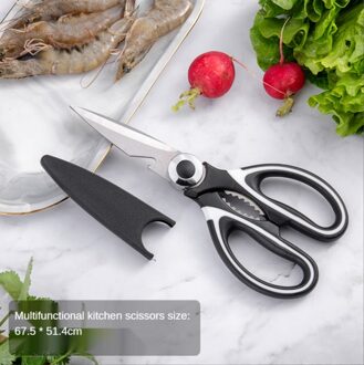 Japanse Multi-Functionele Rvs Keuken Huishoudelijke Stijl Vlees Vis Groente Voedsel Krachtig Schaar Multifunctional kitchen scissors