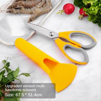 Japanse Multi-Functionele Rvs Keuken Huishoudelijke Stijl Vlees Vis Groente Voedsel Krachtig Schaar Upgraded version multi functional scissors