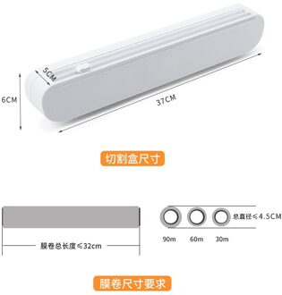 Japanse Plastic Wrap Cutter Huishoudelijke Multifunctionele Plastic Wrap Tinfoil Cutting Doos Artefact Opbergrek Splitter Comb C