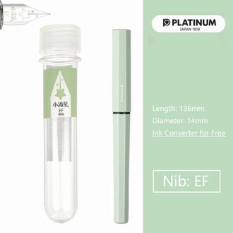 Japanse Platina Ef Tip Kleine Meteoor Extra Fine Nib Vulpen Met Doos Leuke Schoolbenodigdheden Stationair PQ-300 Melon groen
