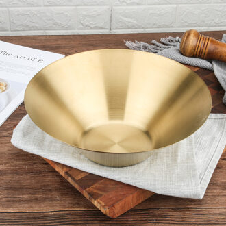 Japanse Ramen Kom 304 Rvs Single Layer Koude Noodle Kom Koreaanse Bibimbap Kom Noodle Kom Creatieve Soepkom gouden 28.5cm