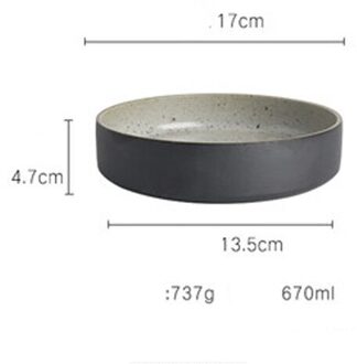 Japanse Retro Ouderwetse Servies Persoonlijkheid Fruitschaal Diepe Schotel Soep Plaat Steengoed Schotel Kom Thuis Creatieve Schotel