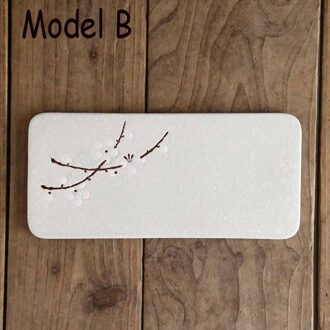 Japanse Servies Set Sushi Plaat Keramische Vlakke Lade Sushi Bar Koud Voedsel Plaat Sashimirawfish Display Lade Sakura 1Pcs model- B