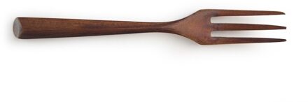 Japanse Serviesje Natuurlijke Houten Lepel Vork Eetstokjes Set Draagbare Outdoor Bestek Set Reizen Gebruiksvoorwerpen vork zwart