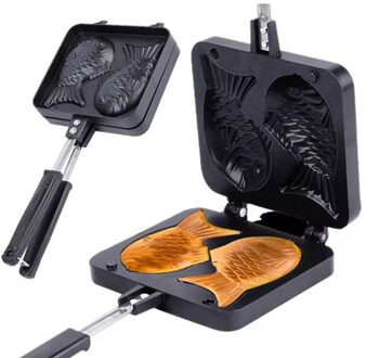 Japanse Speciale Pannenkoek Maker Fish-Vormige Diy Bakvormen Waffle Pan Cast Thuis Keuken Cake Cookie Lade Bakken Gereedschap Kok pan Plaat