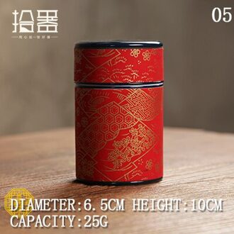 Japanse Sticker Kung Fu Thee Caddy Aardewerk Bus Container Keramische Caddies Voor Puer Matcha Groene Thee Opslag Kisten Thee Doos 05