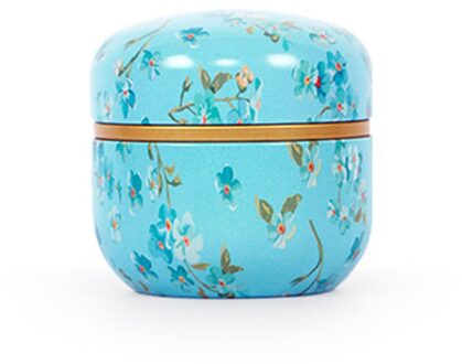 Japanse Stijl Bloem Rose Thee Box Ronde Vorm Blik Opbergdoos Candy Cookie Container Thee Jar Blikjes Case Oranje