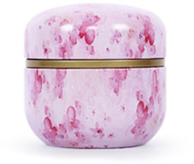 Japanse Stijl Bloem Rose Thee Box Ronde Vorm Blik Opbergdoos Candy Cookie Container Thee Jar Blikjes Case pruim