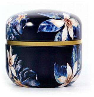 Japanse Stijl Bloem Rose Thee Box Ronde Vorm Blik Opbergdoos Candy Cookie Container Thee Jar Blikjes Case