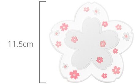 Japanse Stijl Cherry Blossom Isolatie Tafel Mat Siliconen Tafel Mat Meisje Hart Leuke Antislip Kom Mat Thee Coaster plaats Mat wt1