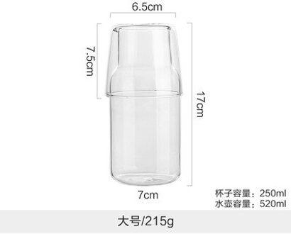 Japanse Stijl Creatieve Glazen Pot En Cup Set Combinatie Huishouden Sap Drink Cup Theepot Water Cup Melk Cup Ontbijt cups. groot