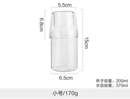 Japanse Stijl Creatieve Glazen Pot En Cup Set Combinatie Huishouden Sap Drink Cup Theepot Water Cup Melk Cup Ontbijt cups. klein