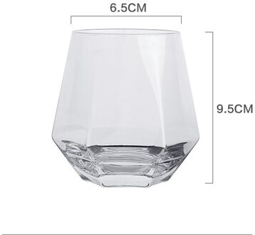 Japanse Stijl Glas Whisky Spirit Glas Rode Wijn Glas Goud Velg Diamant Glas Zes-Zijdige Huishoudelijke Transparant Glas Water cup