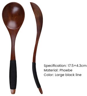 Japanse Stijl Honing Melk Soep Lepel Massief Hout Lange Steel Theelepel Roer Lepel Koffie Stok Keuken Accessoires 18x4cm 6