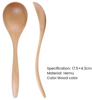 Japanse Stijl Honing Melk Soep Lepel Massief Hout Lange Steel Theelepel Roer Lepel Koffie Stok Keuken Accessoires 18x4cm