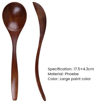 Japanse Stijl Honing Melk Soep Lepel Massief Hout Lange Steel Theelepel Roer Lepel Koffie Stok Keuken Accessoires 18x4cm