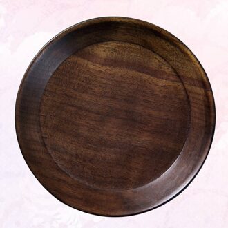 Japanse Stijl Houten Fruitschaal Ronde Ontbijt Plaat Eenvoudige Snack Dessert Dienblad Huishouden Servies Snoep Schotel Diameter 7.5Cm Size 2