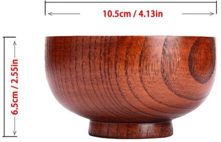 Japanse Stijl Houten Kom Natuurlijke Hout Kom Servies Voor Fruitsalade Noodle Rijst Soep Keuken Gebruiksvoorwerp Gerechten Handgemaakte Ambachten 10x6.5