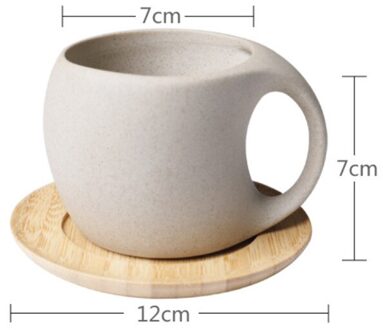 Japanse Stijl Keramische Mok Koffie Met Handvat En Schotel Creatieve Grof Aardewerk Retro Melk Cup Drinkware Theewaar Ambachten