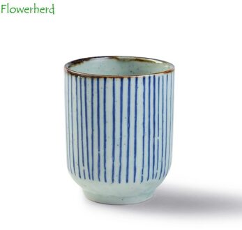 Japanse Stijl Keramische Porselein Thee Cup Theewaar Kung Fu Thee Set Cup Straight Cup Water Cups Handgeschilderde Creatieve SFR040-blauw