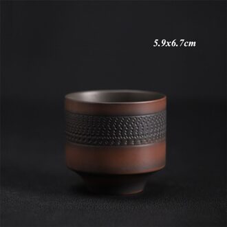 Japanse Stijl Keramische Retro Theekopje Handgemaakte Aardewerk Water Mok Creatieve Huishoudelijke Matte Master Cup Kantoor Kung Fu Drinkware