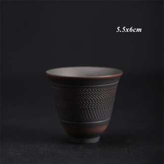 Japanse Stijl Keramische Retro Theekopje Handgemaakte Aardewerk Water Mok Creatieve Huishoudelijke Matte Master Cup Kantoor Kung Fu Drinkware