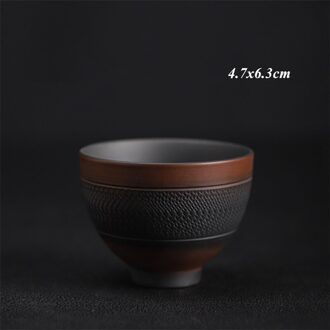 Japanse Stijl Keramische Retro Theekopje Handgemaakte Aardewerk Water Mok Creatieve Huishoudelijke Matte Master Cup Kantoor Kung Fu Drinkware