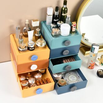 Japanse Stijl Lade Opbergdoos Stapelbaar Desktop Organizer Briefpapier Pen Sieraden Diversen Container groen