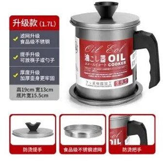 Japanse Stijl Olie Pot Roestvrij Stalen Filter Screen Huishoudelijke Olie Fles Met Deksel Keuken Olie Filter Artefact Reuzel Olie opslag Kitchen olie- Stains