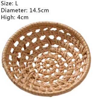 Japanse Stijl Rotan Brood Mand Ronde Hand Geweven Thee Lade Diner Partijen Koffie Ontbijt Fruit Voedsel Container Decoraties