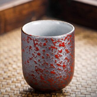 Japanse Stijl Theekopje Water Cup Steengoed Keramische Handgeschilderde Theekopje Cuisine Drinkware Steengoed Espresso Koffie Beker HE131-rood