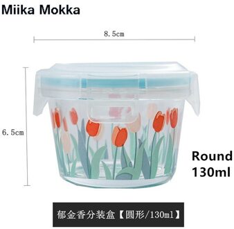 Japanse Stijl Transparant Glas Salade Kommen Met Deksels Container Dispenser Cake Fruitschaal Dessert Snack Kom Keuken Organizer B groen ronde