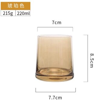 Japanse Stijl Water Glas Handgemaakte Kleurrijke Huishoudelijke Whiskey Sap Glas Water Melk Bier Glas Kristal Glas Drinkingware geel