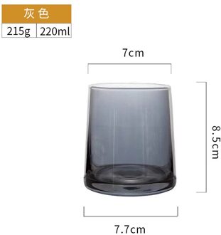 Japanse Stijl Water Glas Handgemaakte Kleurrijke Huishoudelijke Whiskey Sap Glas Water Melk Bier Glas Kristal Glas Drinkingware grijs