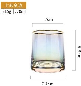 Japanse Stijl Water Glas Handgemaakte Kleurrijke Huishoudelijke Whiskey Sap Glas Water Melk Bier Glas Kristal Glas Drinkingware kleurrijk 2
